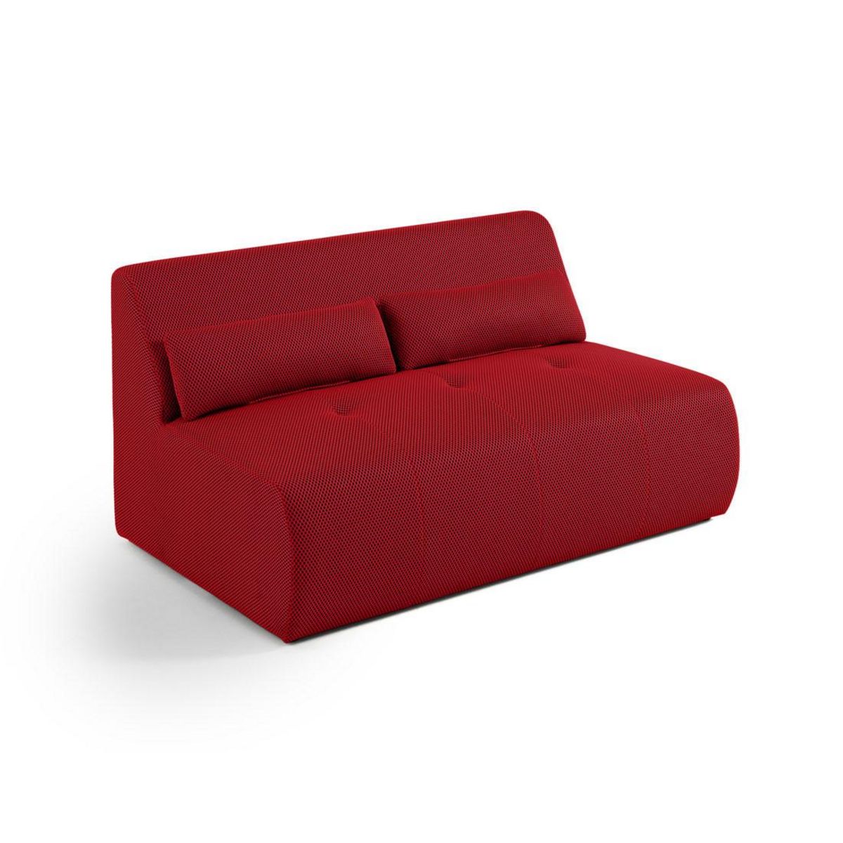 LISA DESIGN Onyx - canapé droit 2 places - en tissu mailles 3d