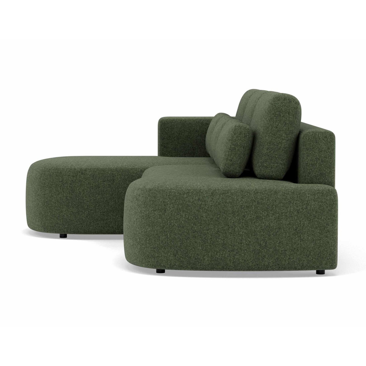 LISA DESIGN Mahina - canapé d'angle gauche 4 places convertible avec coffre en tissu texturé