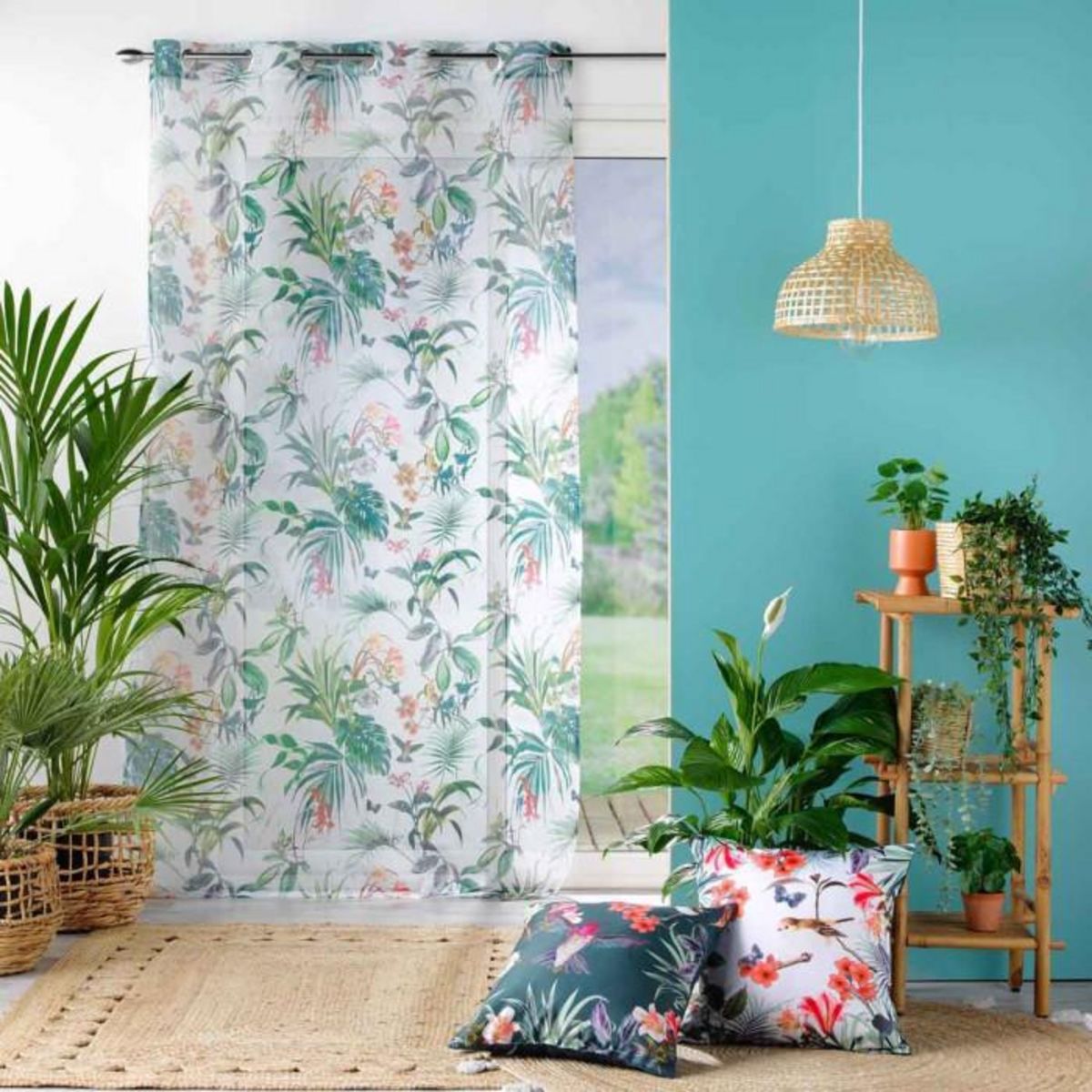 Paris Prix Rideau Voilage à Œillets  Féerie  140x240cm Blanc