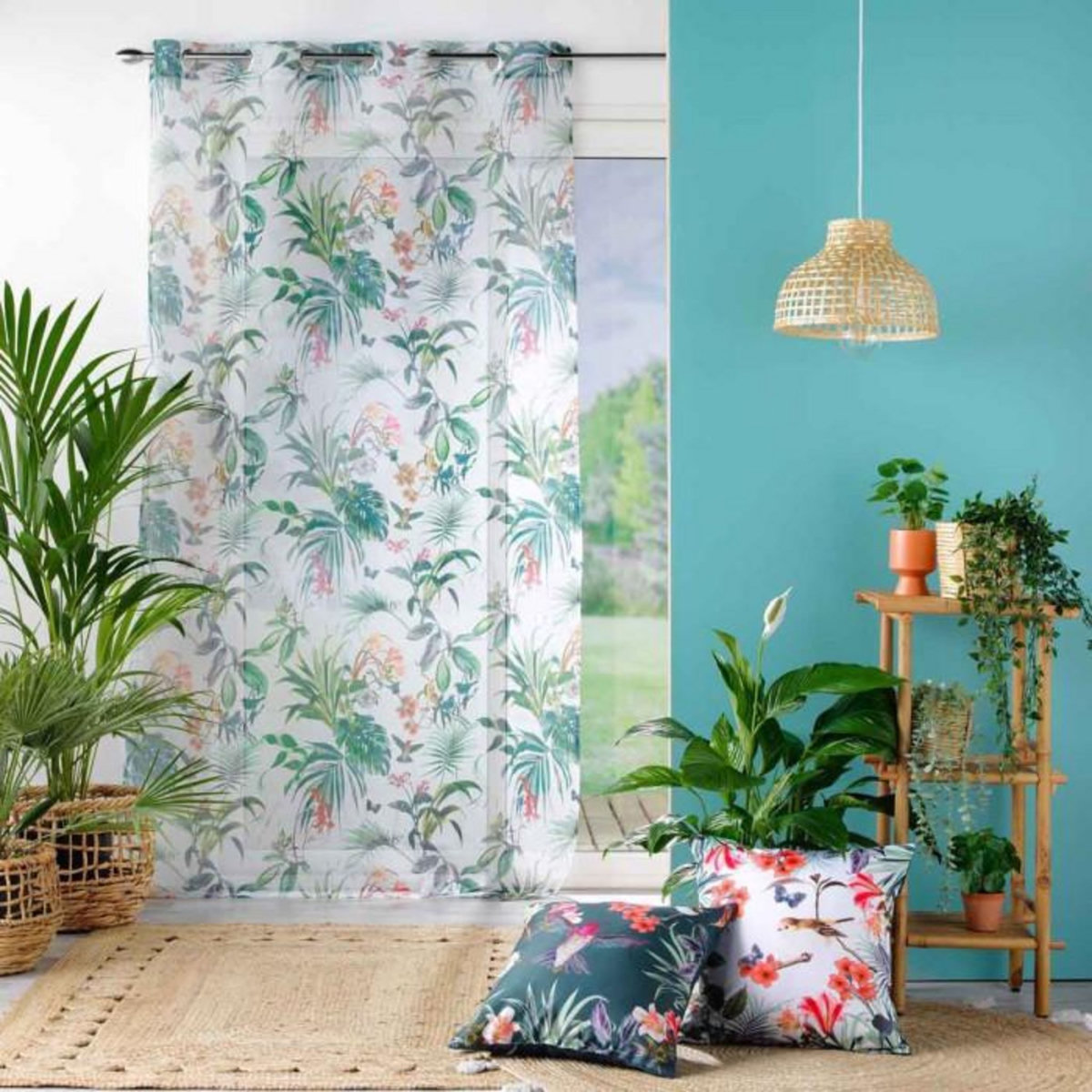 Paris Prix Rideau Voilage à Œillets  Féerie  140x240cm Blanc