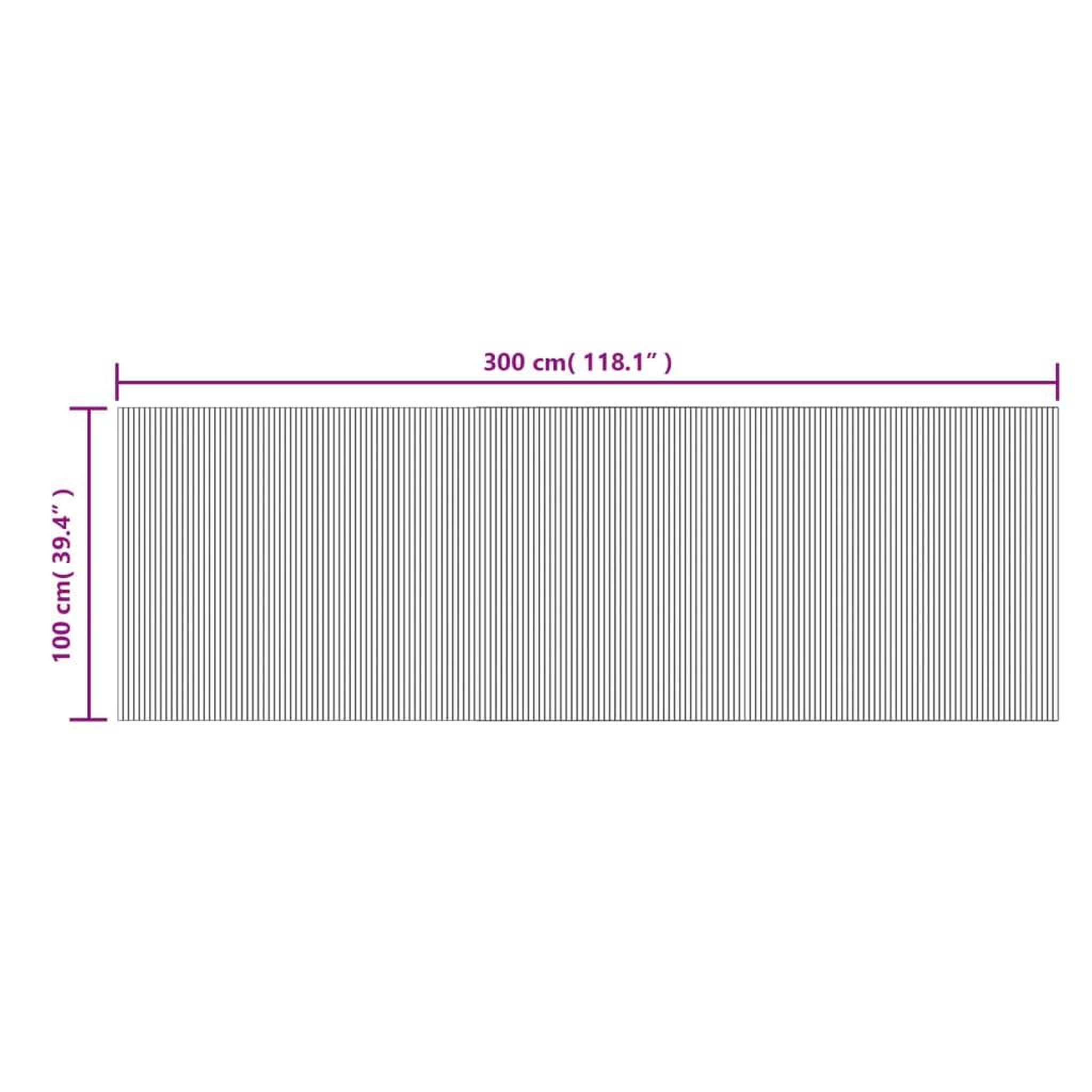 Voir la diapositive 6 : VIDAXL Tapis rectangulaire marron fonce 100x300 cm bambou