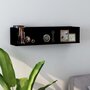 Voir la diapositive 1 : VIDAXL Etagere murale a CD Noir 75x18x18 cm Bois d'ingenierie