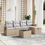 Voir la diapositive 1 : VIDAXL Salon de jardin avec coussins 6pcs melange beige resine tressee