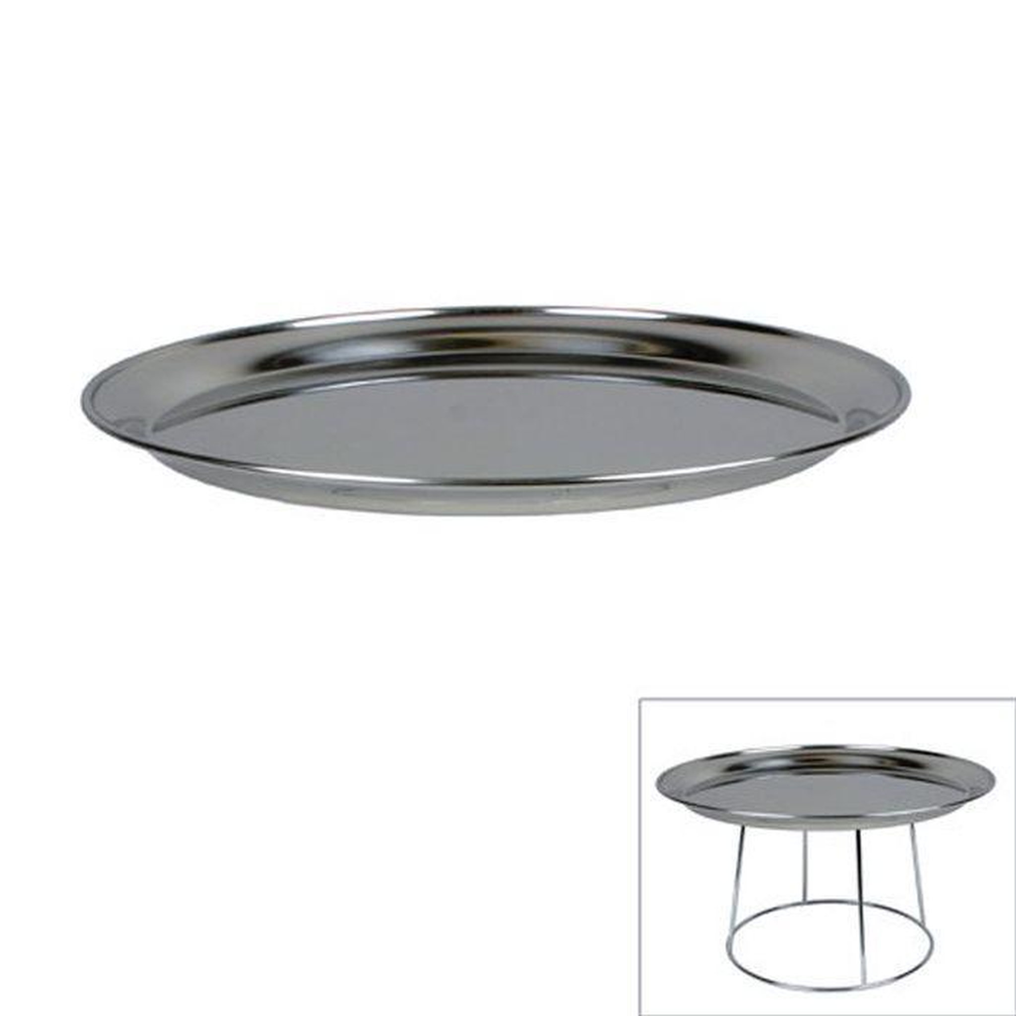 Voir la diapositive 2 : Chevalier Diffusion Plateau de fruits de mer en inox Ø 36 cm