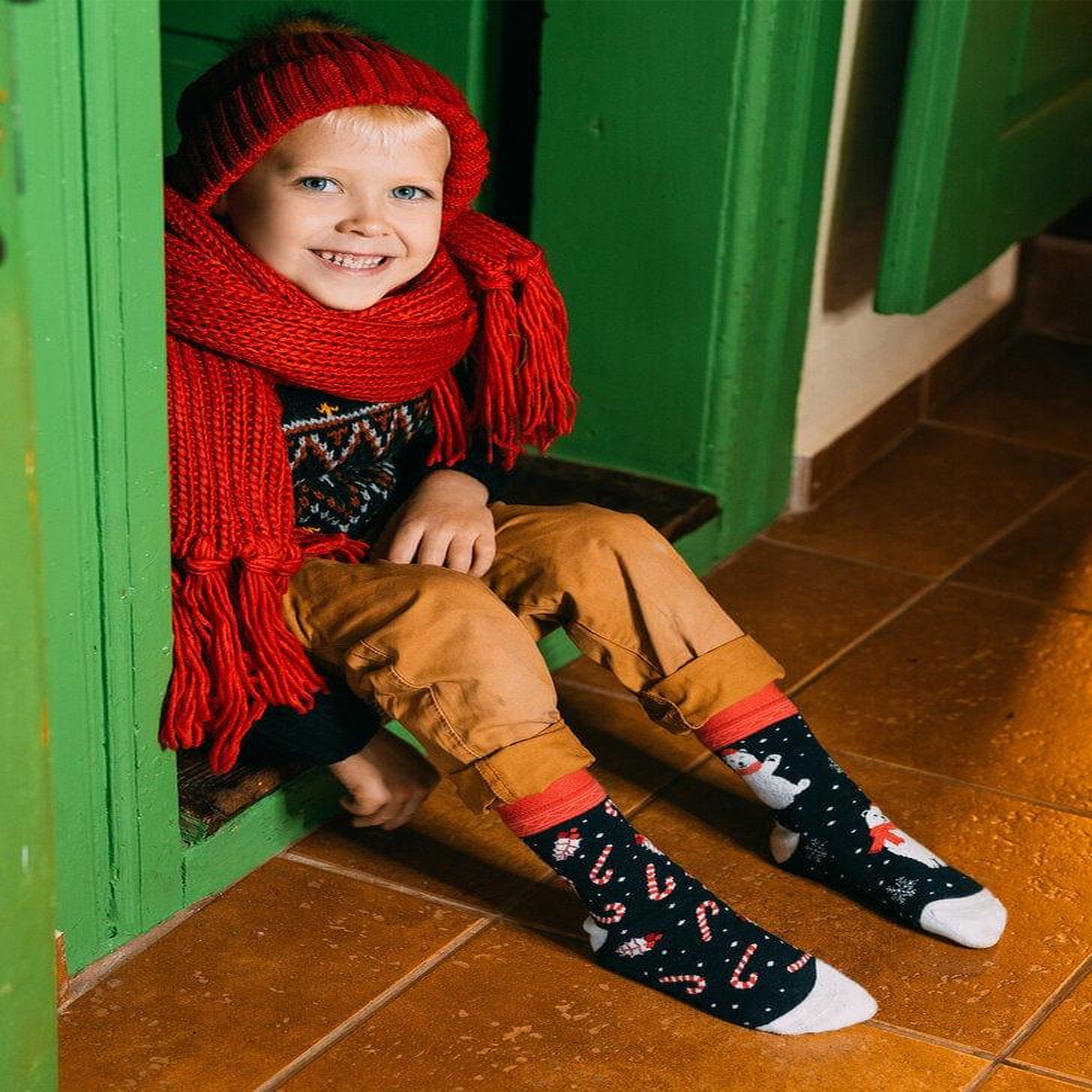 Voir la diapositive 4 : DEDOLES Chaussettes chaudes enfants noël ours polaires