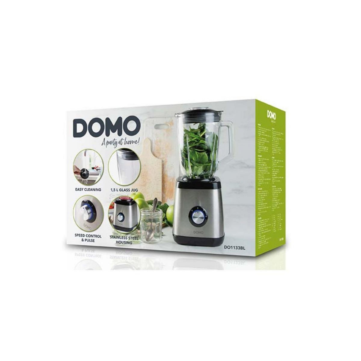 Domo Blender 1.5l 1000w gris métallisé - DO1133BL