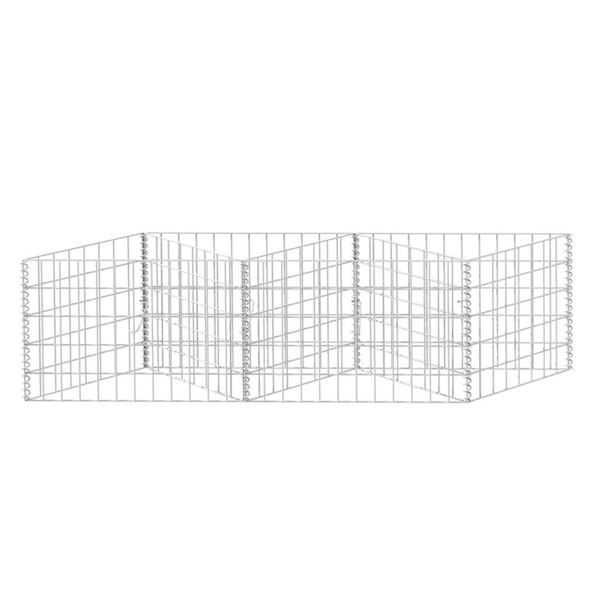 Voir la diapositive 4 : VIDAXL Panier de gabion Acier galvanise 120x30x50 cm