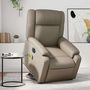 Voir la diapositive 1 : VIDAXL Fauteuil inclinable de massage electrique cappuccino similicuir