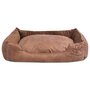 Voir la diapositive 2 : VIDAXL Lit pour chiens avec coussin Cuir artificiel PU Taille M Beige