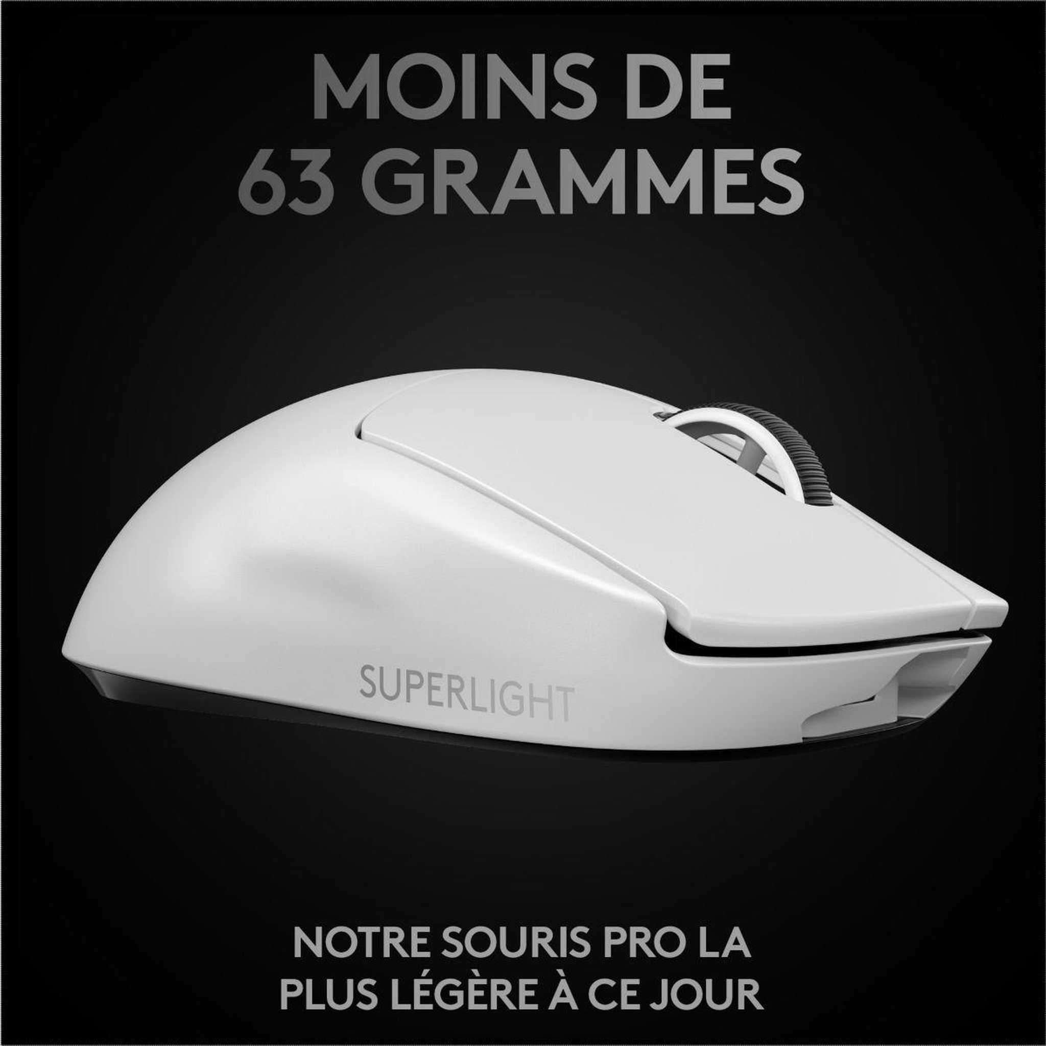 Voir la diapositive 3 : Logitech Souris Gamer Sans Fil G PRO X SUPERLIGHT- Blanc