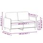Voir la diapositive 6 : VIDAXL Canape a 2 places Rose 120 cm Velours