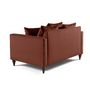 Voir la diapositive 4 : BEST MOBILIER Flamingo - canapé droit 2 places en velours