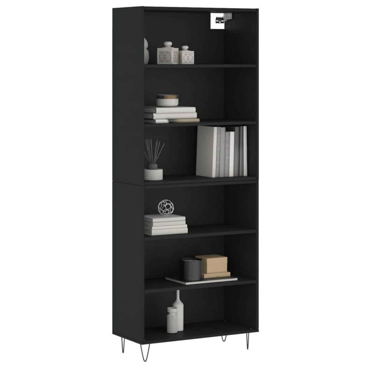 VIDAXL Buffet noir 69,5x32,5x180 cm bois d'ingenierie