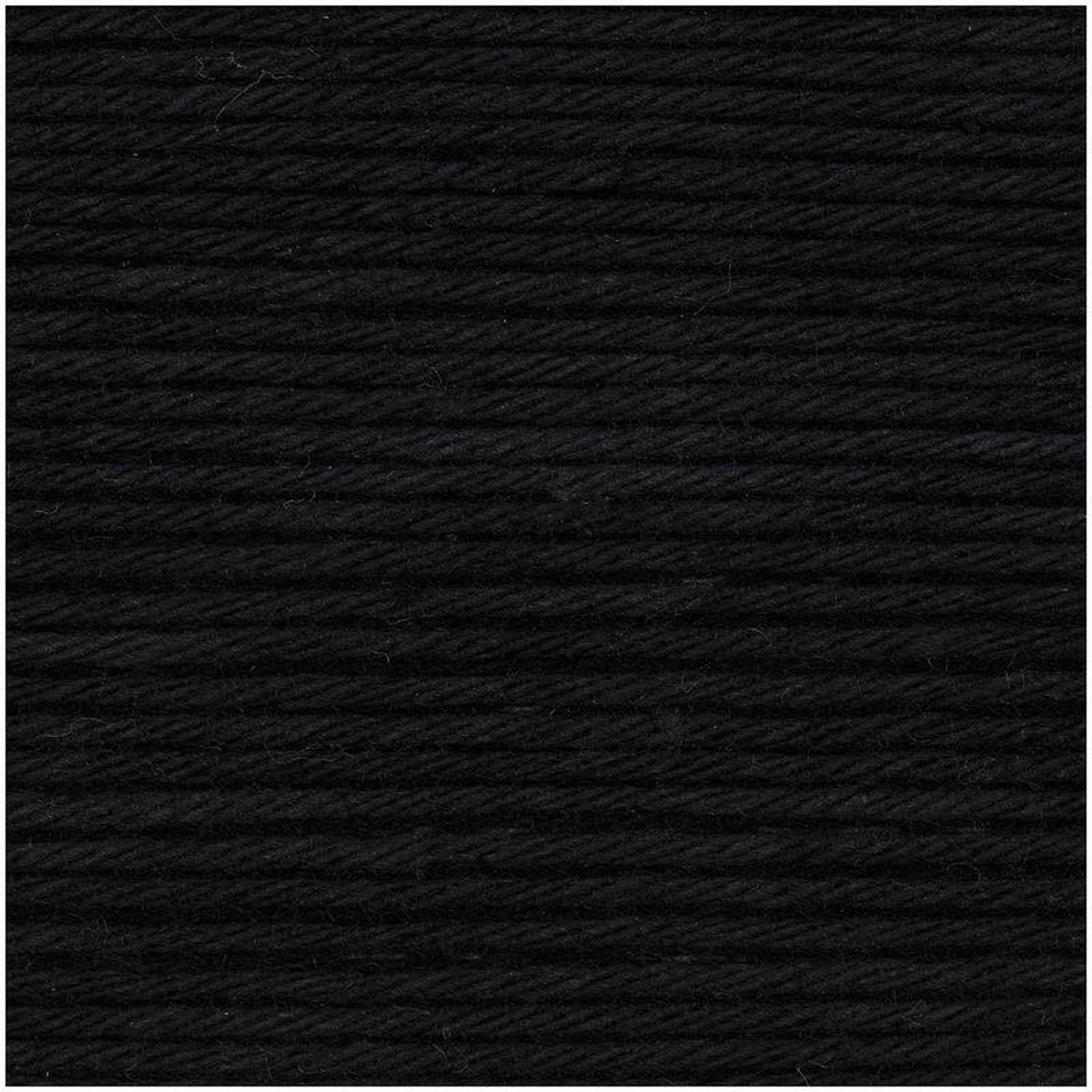 RICO DESIGN Pelote de coton - Noir - 57,5 m