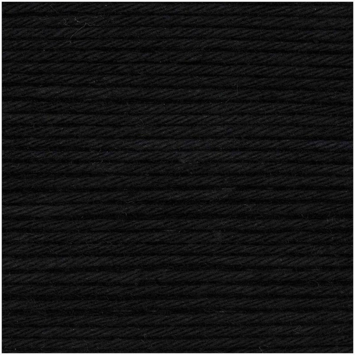 RICO DESIGN Pelote de coton - Noir - 57,5 m