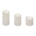 ATMOSPHERA Lot de 3 Bougies LED  Paillettes  10cm Blanc