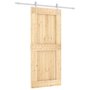 Voir la diapositive 2 : VIDAXL Porte coulissante et kit de quincaillerie 90x210 cm pin massif