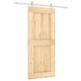 Voir la diapositive 2 : VIDAXL Porte coulissante et kit de quincaillerie 90x210 cm pin massif
