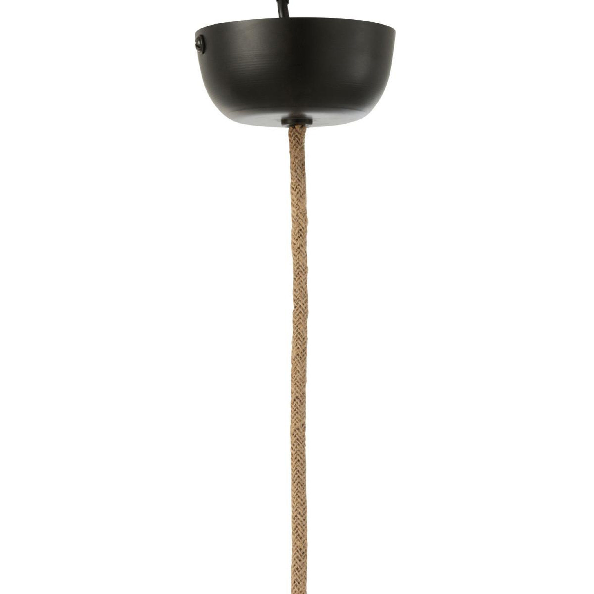 Voir la diapositive 2 : J-LINE Lampe Suspension Boule  Feuille  50cm Naturel
