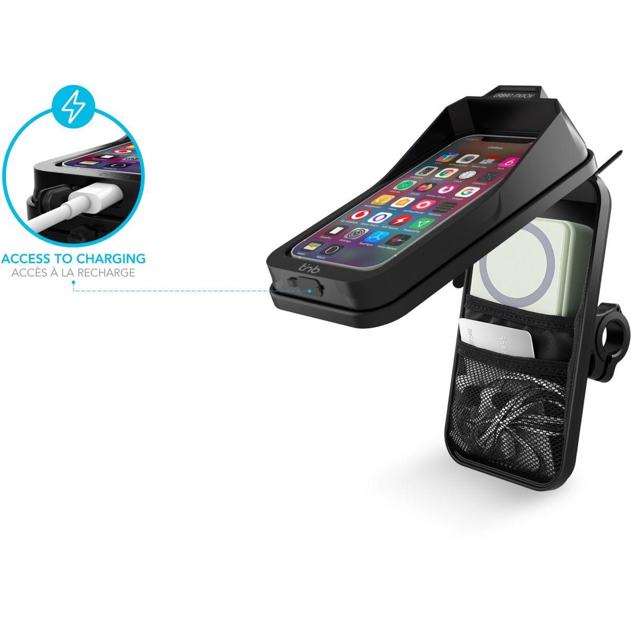 Voir la diapositive 4 : TNB Support smartphone en coque rigide avec Quick Lock