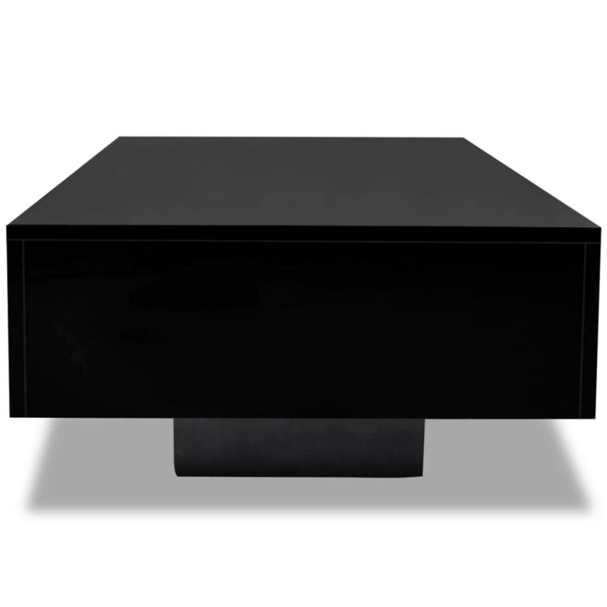 VIDAXL Table basse Haute brillance Noir