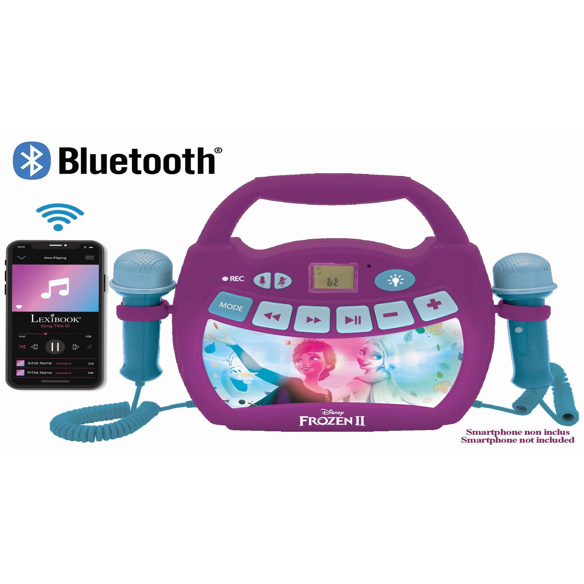 Voir la diapositive 4 : Lexibook Enceinte Bluetooth La Reine des Neiges avec Micros