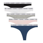 CALVIN KLEIN JEANS X3 Strings Noir/Gris/ Femme Calvin Klein Jeans Thong. Coloris disponibles : Rose