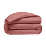 Voir la diapositive 2 : BATON ROUGE Housse de couette 100% percale de coton lavé 80fils/cm² - finition bouteille 40cm - vieux rose