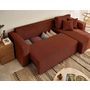 Voir la diapositive 3 : BEST MOBILIER Topaze - canapé d'angle réversible - 4 places - convertible avec coffre - en velours texturé