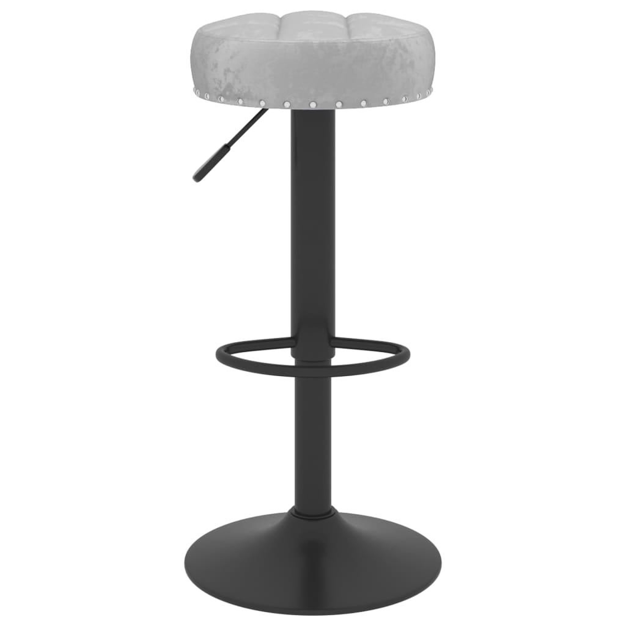 Voir la diapositive 4 : VIDAXL Tabourets de bar lot de 2 gris velours