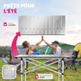 Voir la diapositive 3 : tectake Table de camping pliable gris
