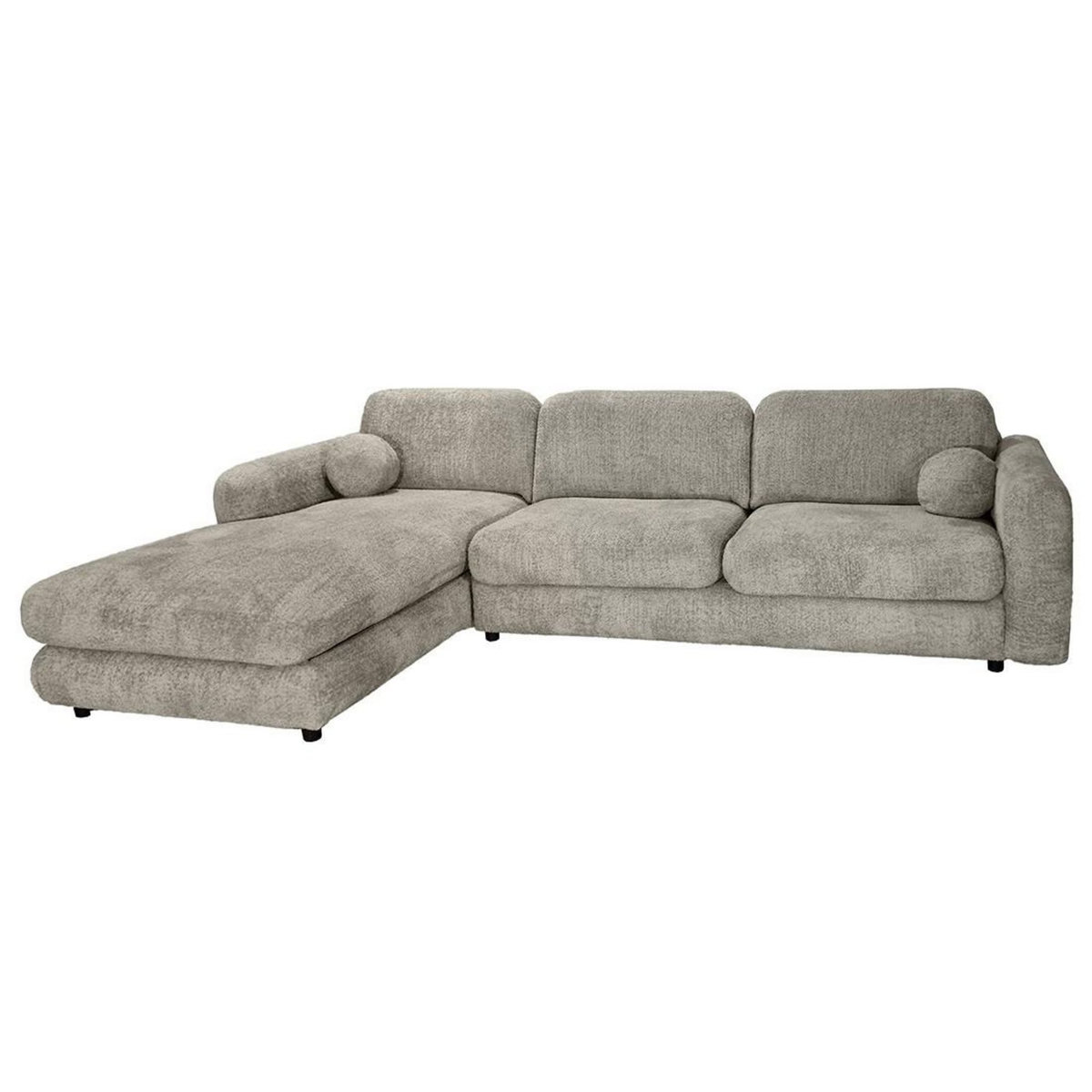 LISA DESIGN Rachel - canapé d'angle gauche 4 places en tissu bouclette