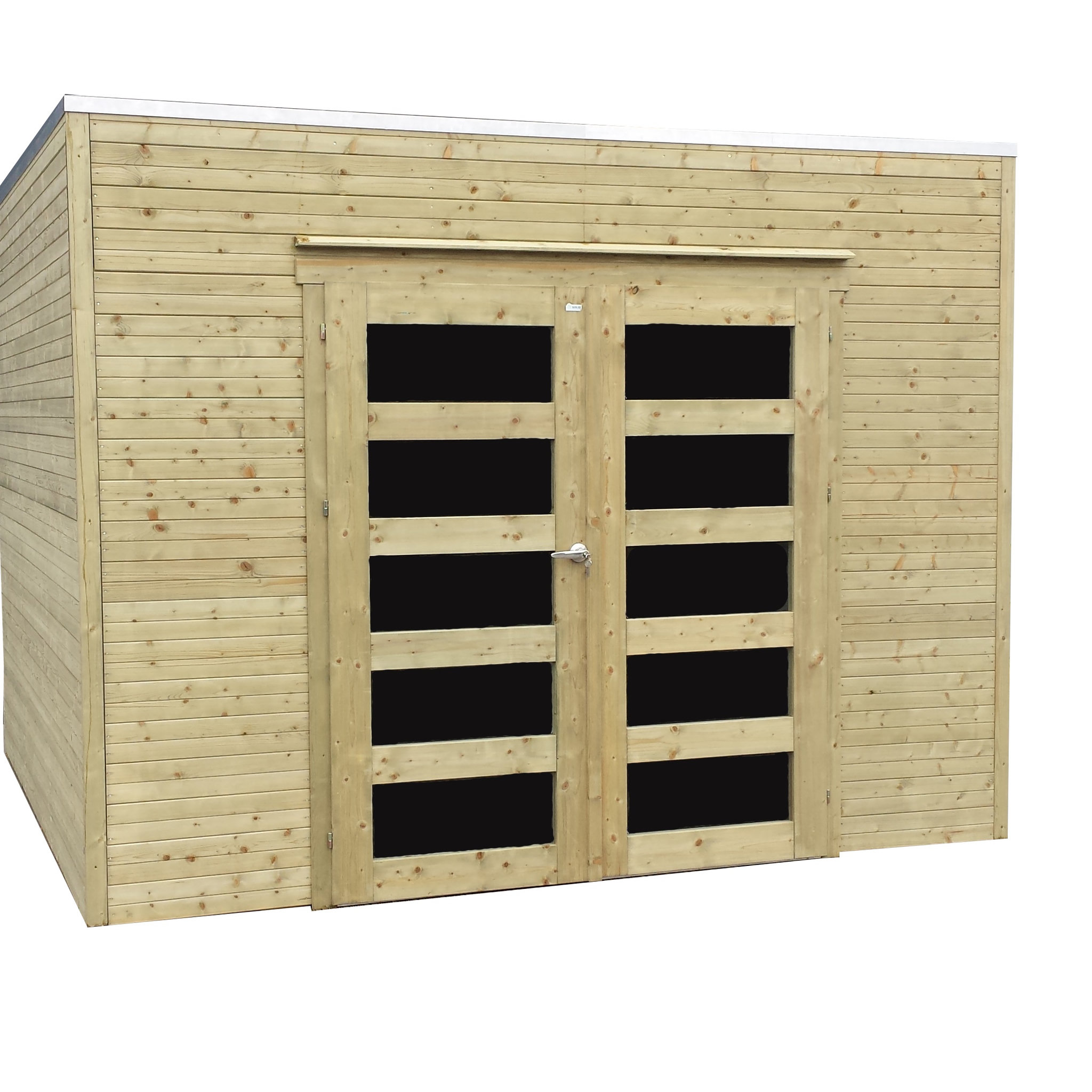 Voir la diapositive 2 : SOLID SUPERIA Abri de jardin bois - Autoclavé- 8m² - Bari