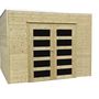 Voir la diapositive 2 : SOLID SUPERIA Abri de jardin bois - Autoclavé- 8m² - Bari