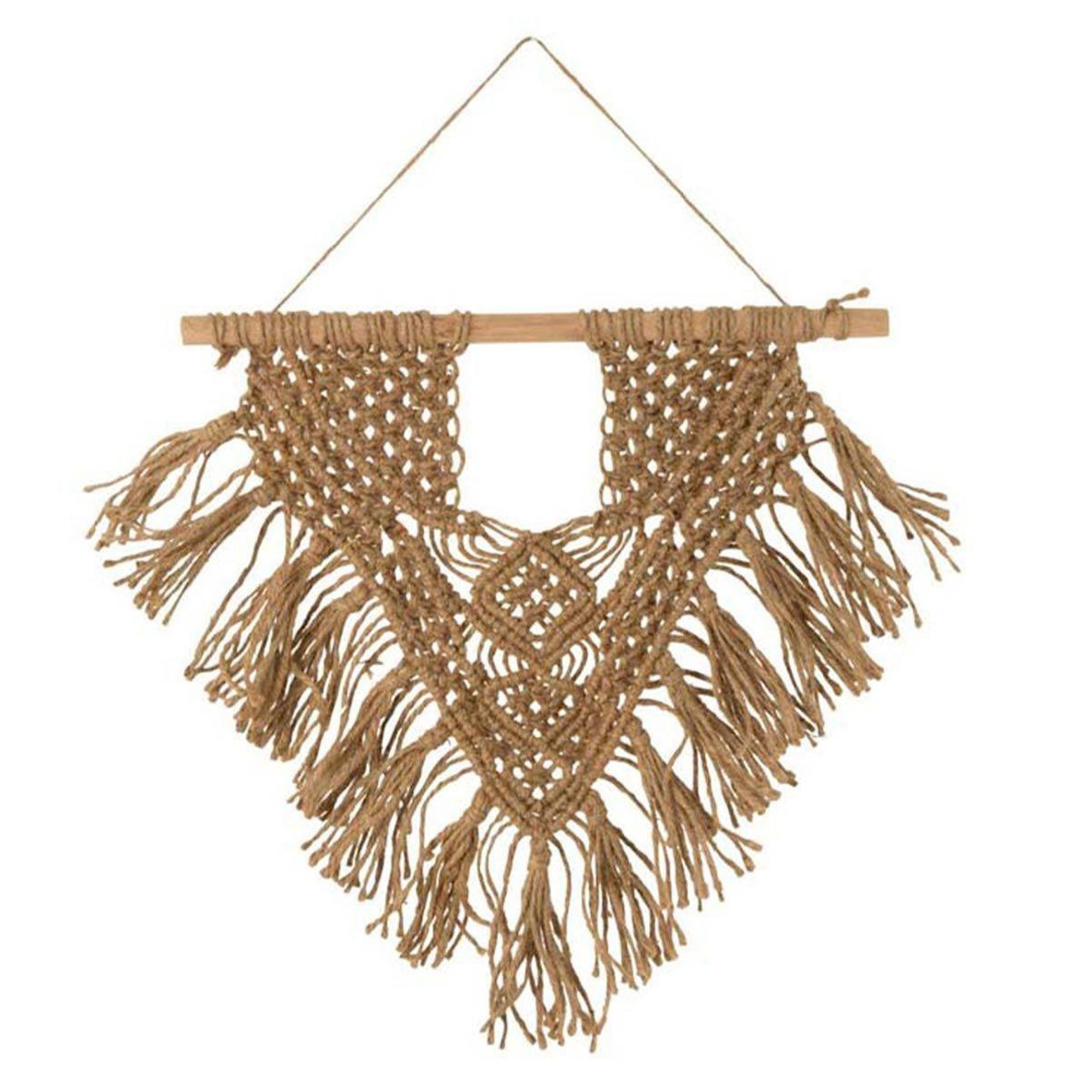 Paris Prix Décoration Murale  Suspension Macramé  60cm Beige