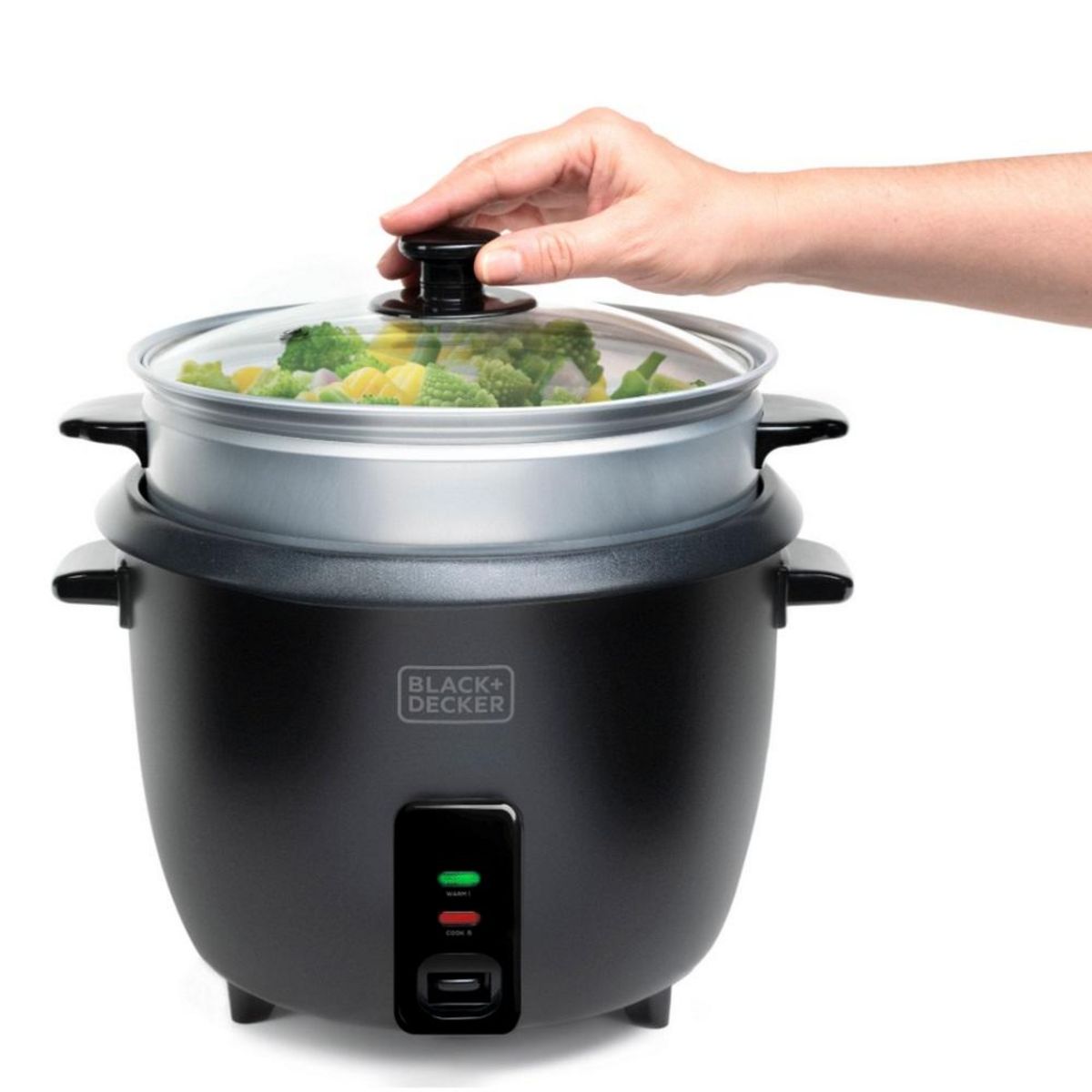 Black et Decker Cuiseur à riz 1.8l 700w avec panier vapeur noir - BXRC1800E