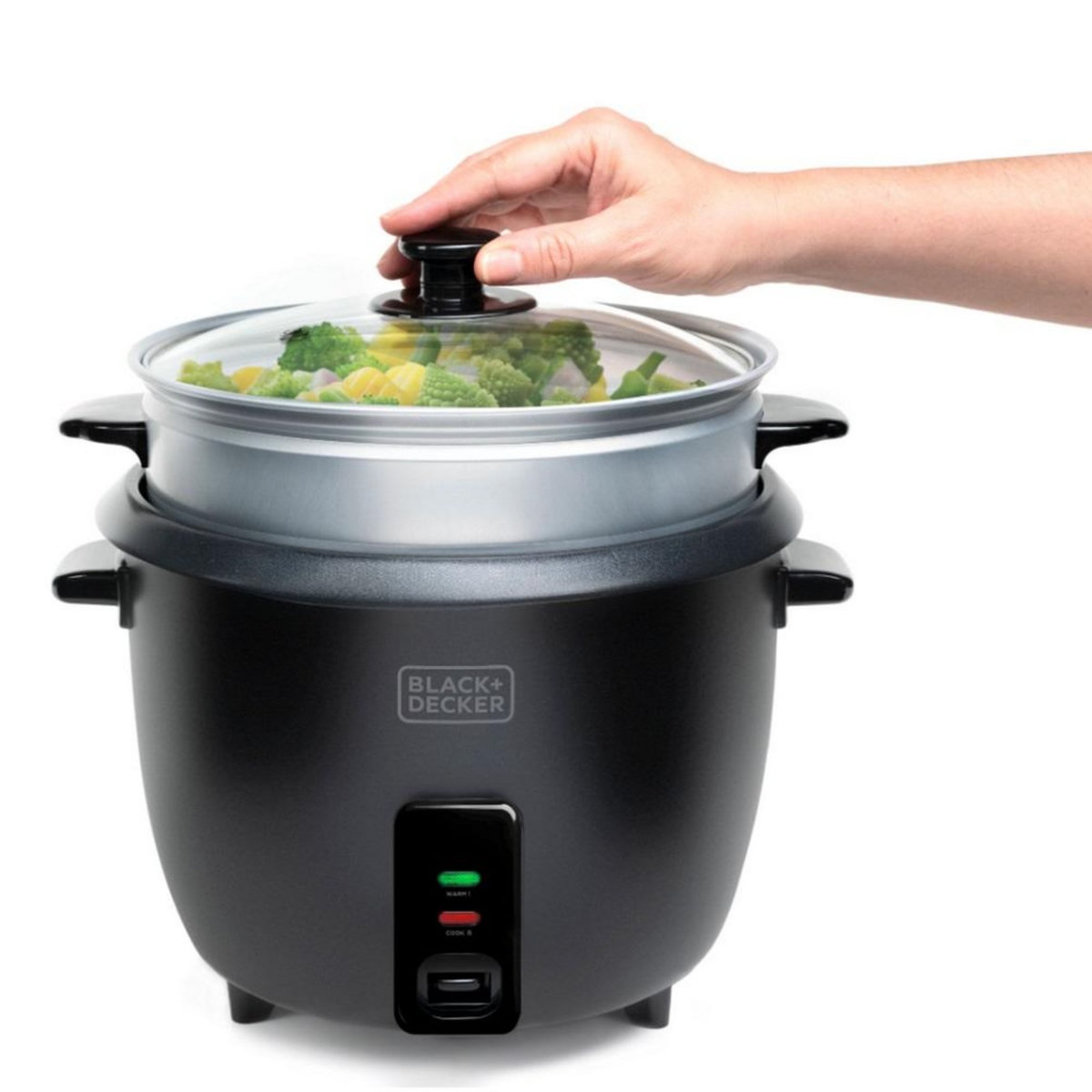 Black et Decker Cuiseur à riz 1.8l 700w avec panier vapeur noir - BXRC1800E