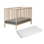 Voir la diapositive 1 : WEBABY Lit bébé en bois avec matelas