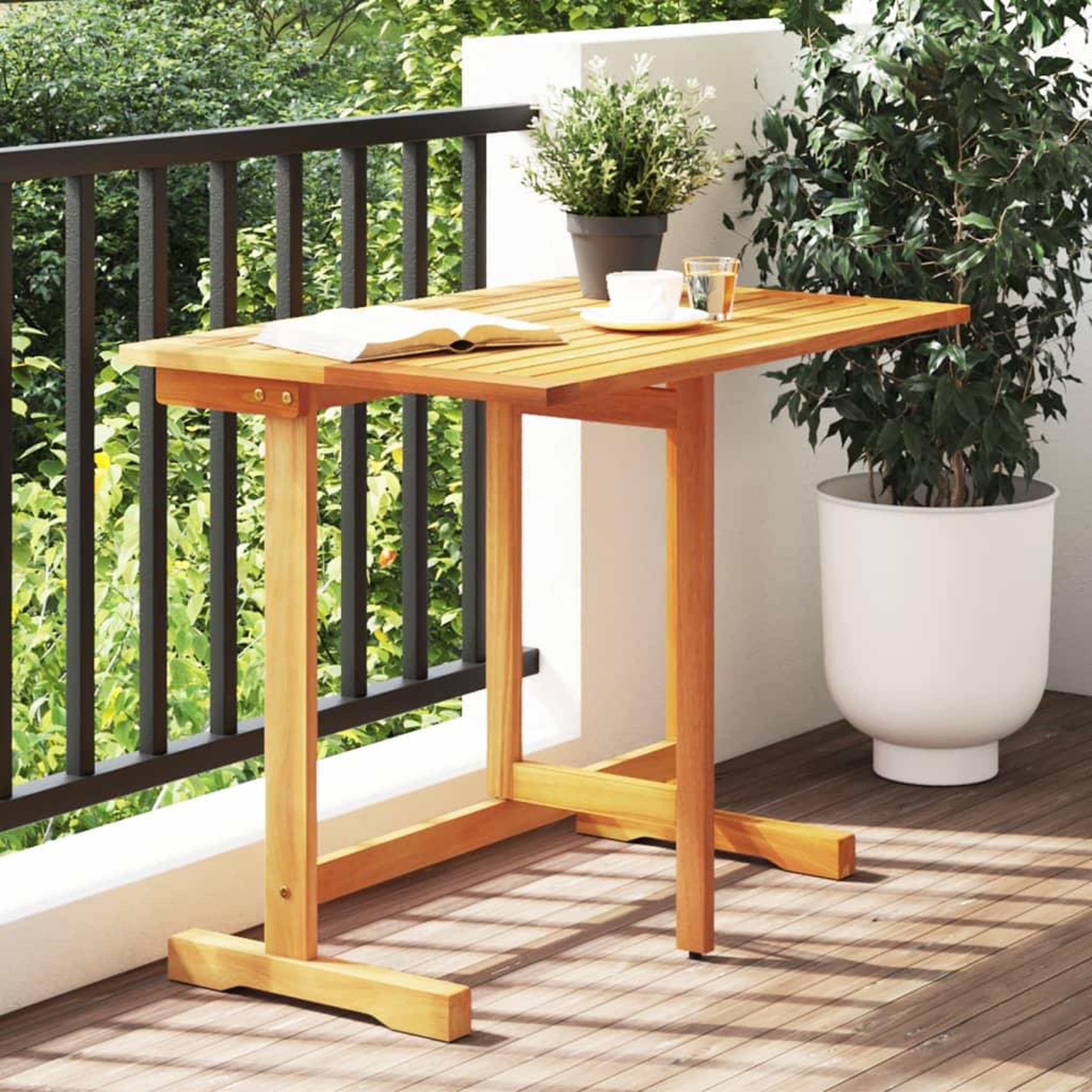 VIDAXL Table pliable de balcon 90x60x72 cm bois d'acacia solide