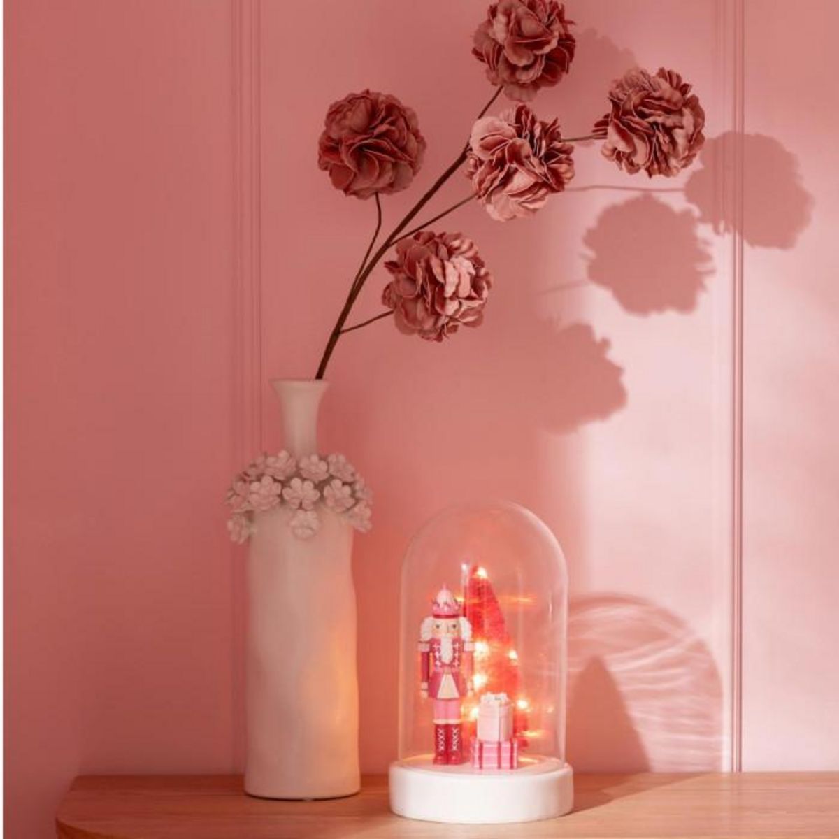 Paris Prix Vase Fleur en Céramique  Yucca  40cm Blanc