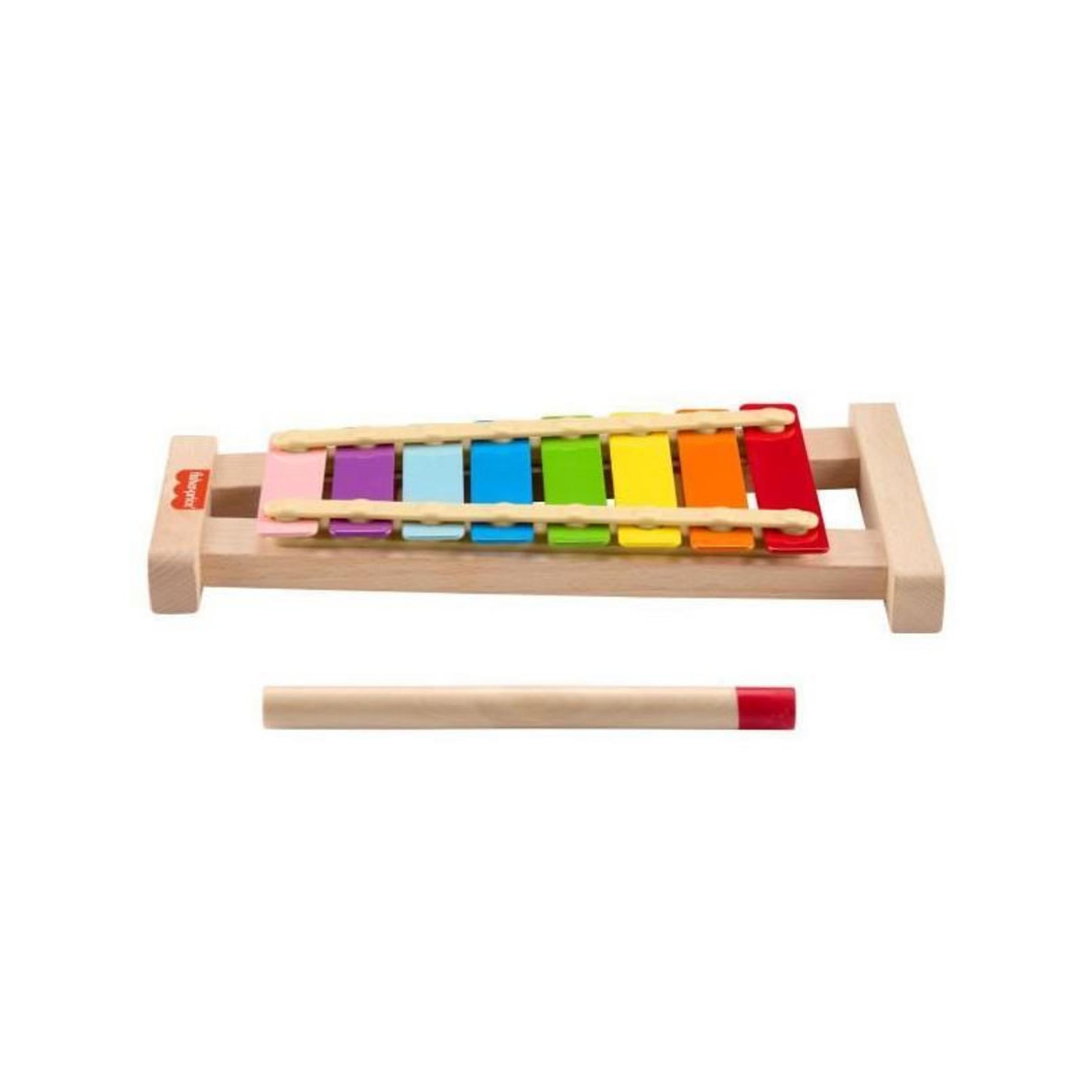 FISHER PRICE Fisher-Price-Xylophone en bois, instrument de musique avec 2 pieces HXV13