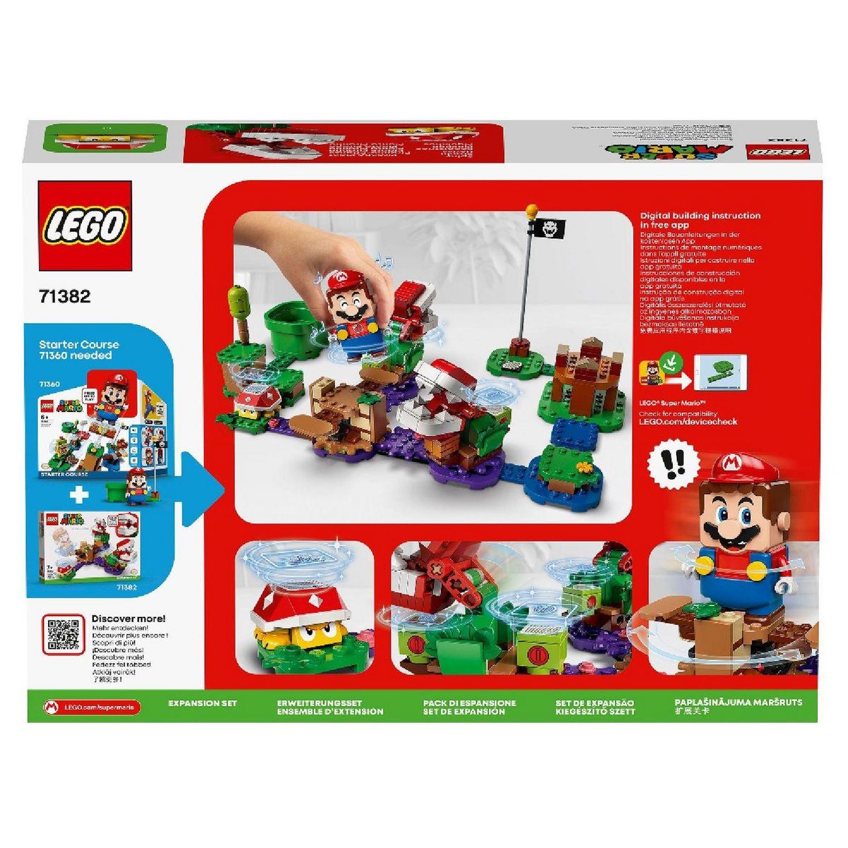 LEGO Super Mario 71382 Ensemble d'extension Le défi de la Plante Piranha
