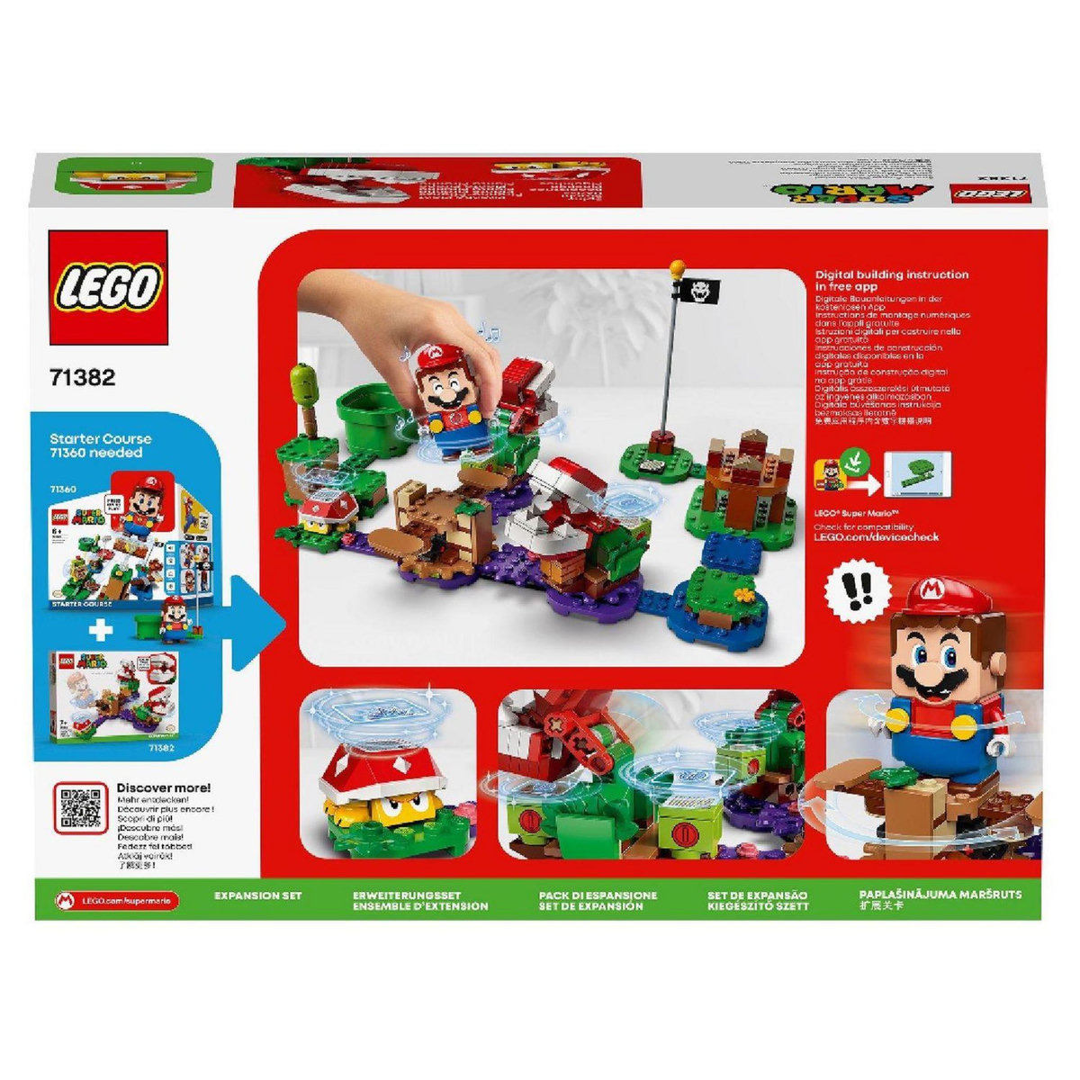 LEGO Super Mario 71382 Ensemble d'extension Le défi de la Plante Piranha