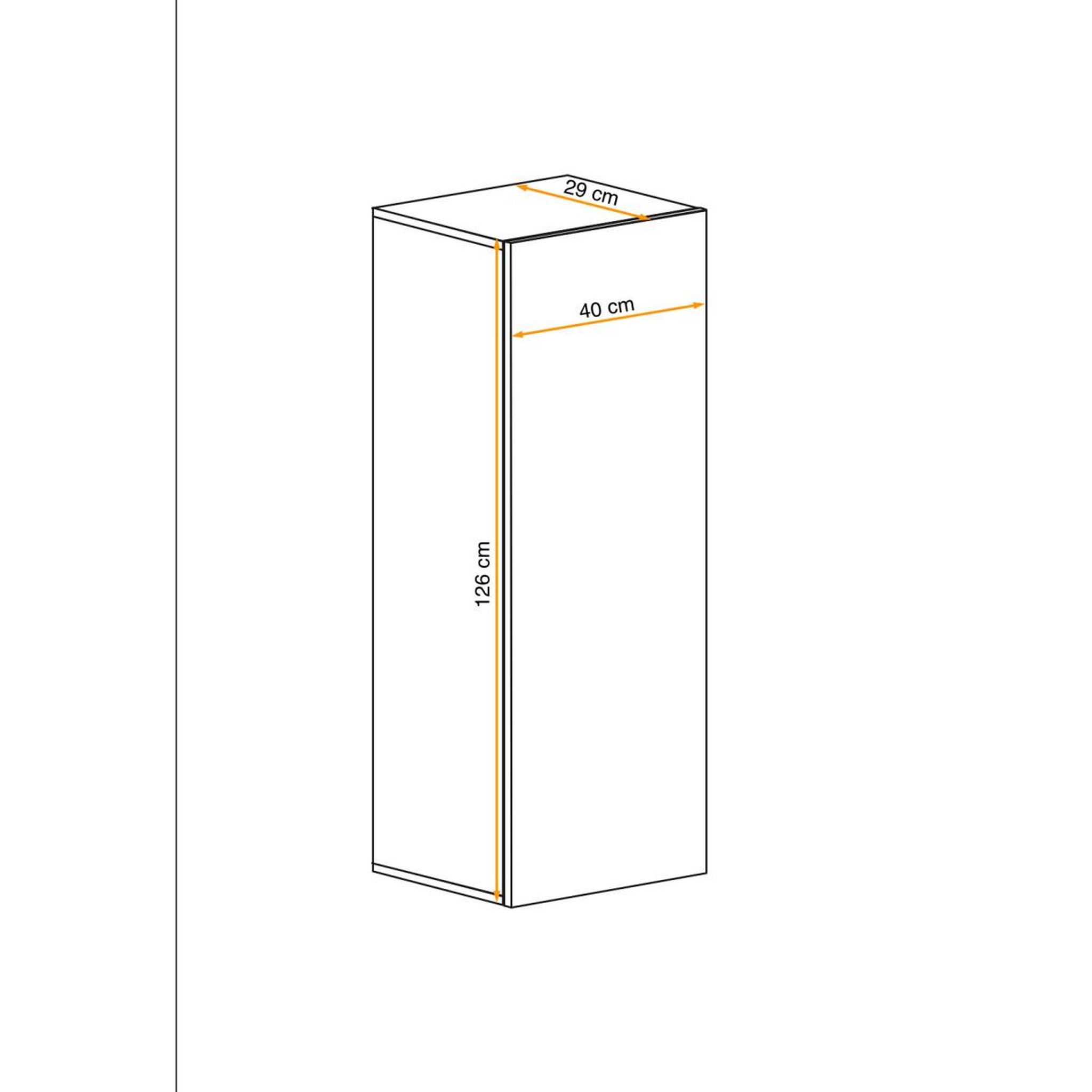 Voir la diapositive 3 : Paris Prix Vitrine murale design  fly a1  126cm noir