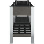 Voir la diapositive 4 : VIDAXL Lit sureleve de jardin avec etagere Gris 150x50x75 cm WPC