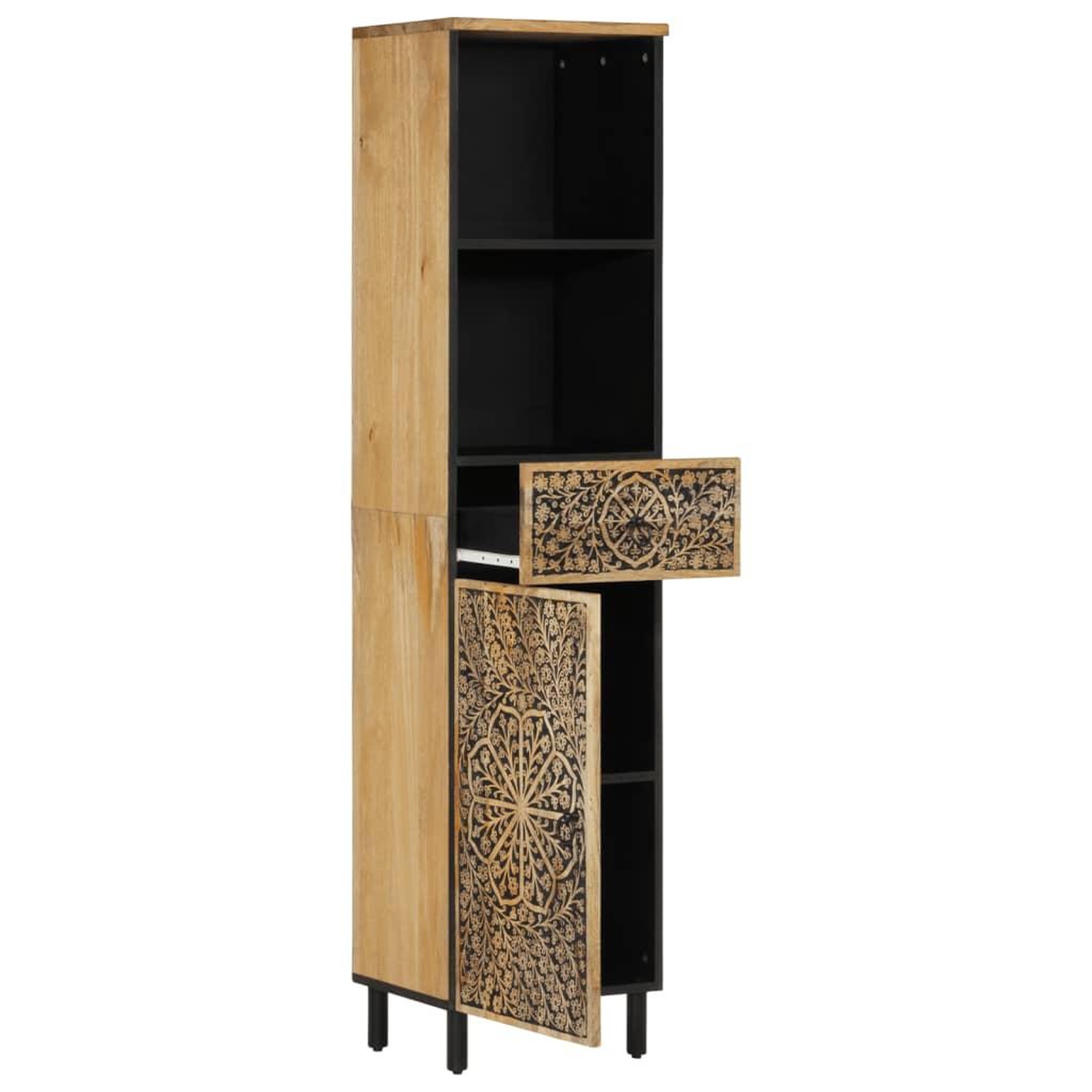 Voir la diapositive 2 : VIDAXL Armoire de salle de bain 38x33x160 cm bois massif de manguier