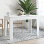 Voir la diapositive 1 : VIDAXL Table de salle a manger Blanc 120x60x76 cm Bois d'ingenierie
