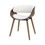 Voir la diapositive 1 : Rendez vous déco Chaise en cuir synthétique beige et bois plaqué noyer - Polo