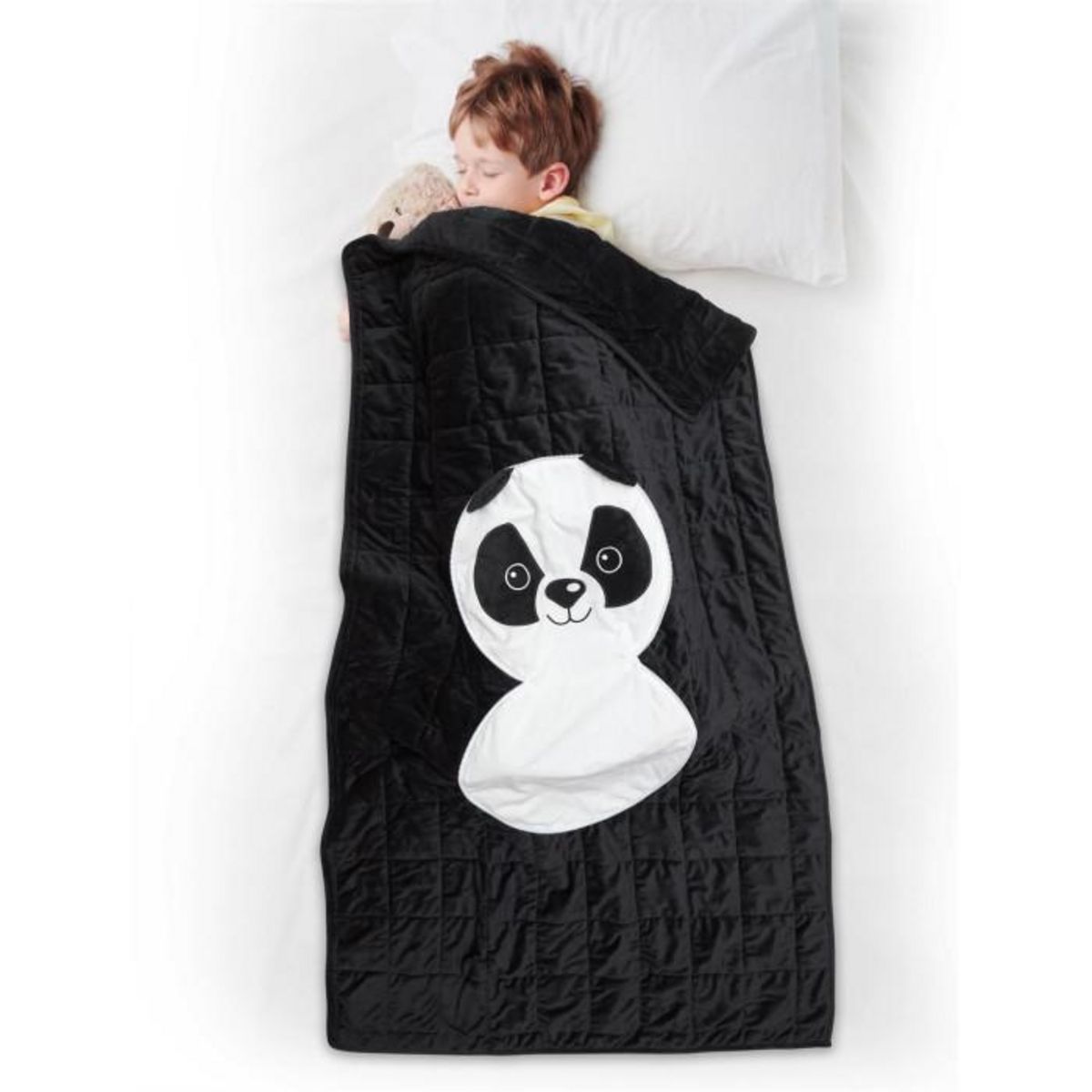 Paris Prix Peluche Couverture  Panda  100x165cm Blanc & Noir