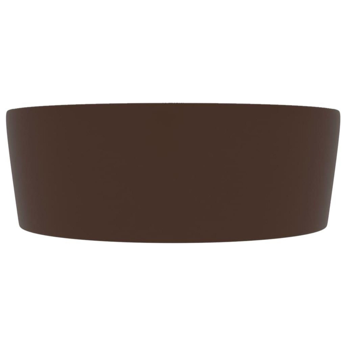VIDAXL Lavabo avec trop-plein Marron fonce mat 36x13 cm Ceramique